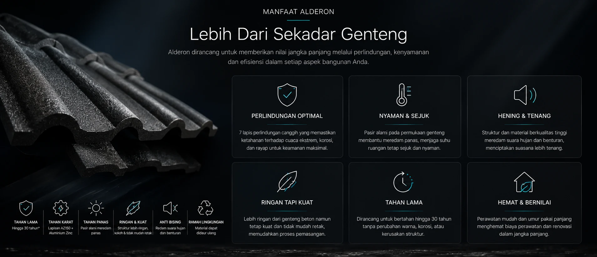 benefit genteng metal pasir