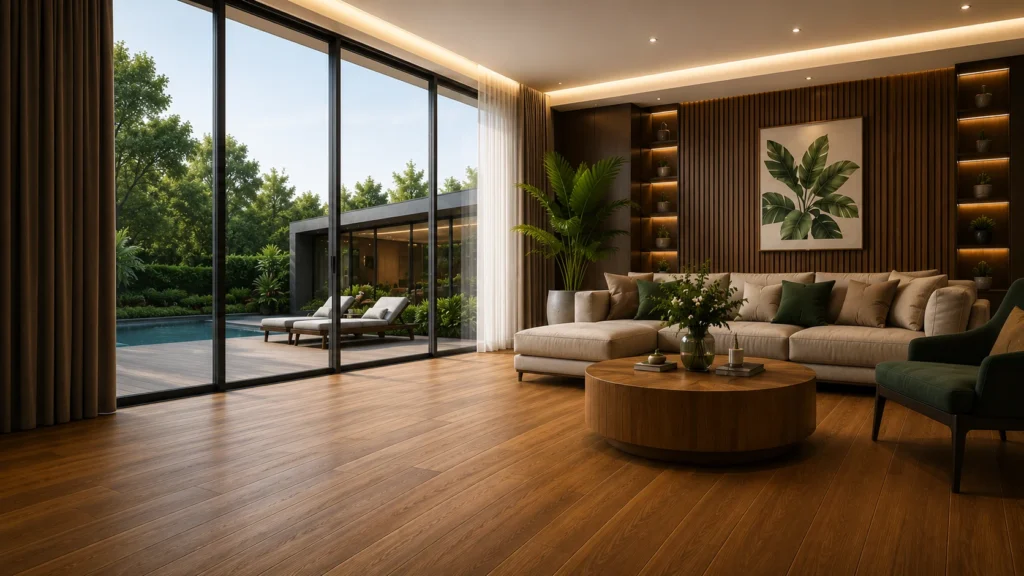 lantai kayu solid