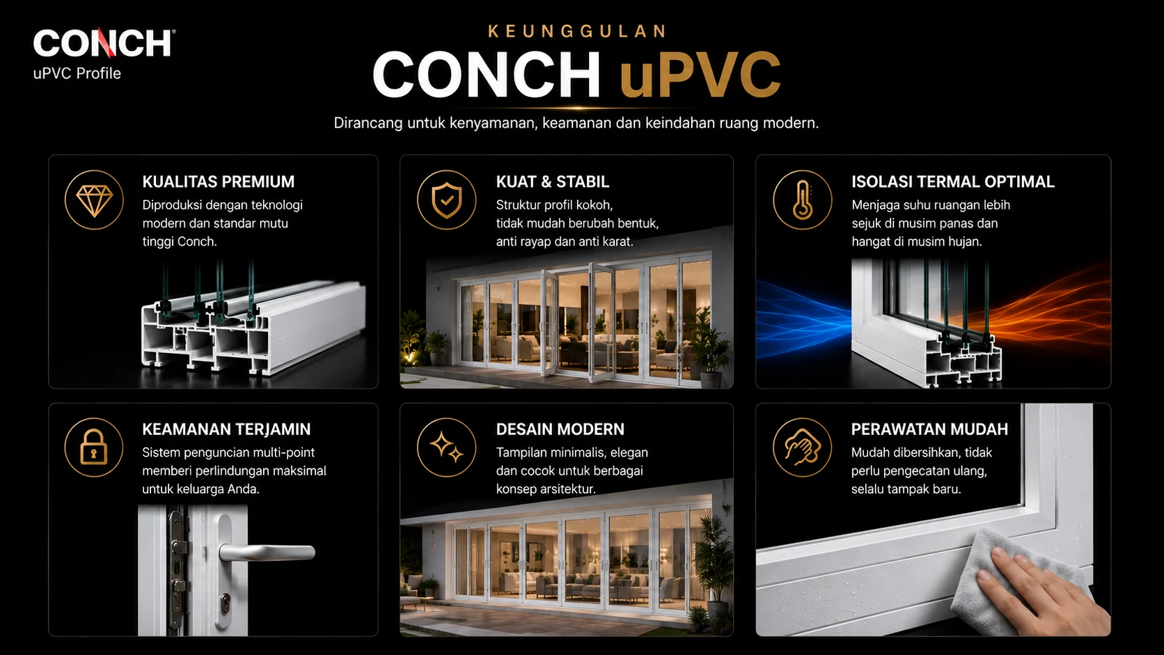 keunggulan pintu kaca upvc
