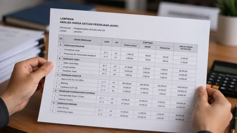 analisa harga satuan